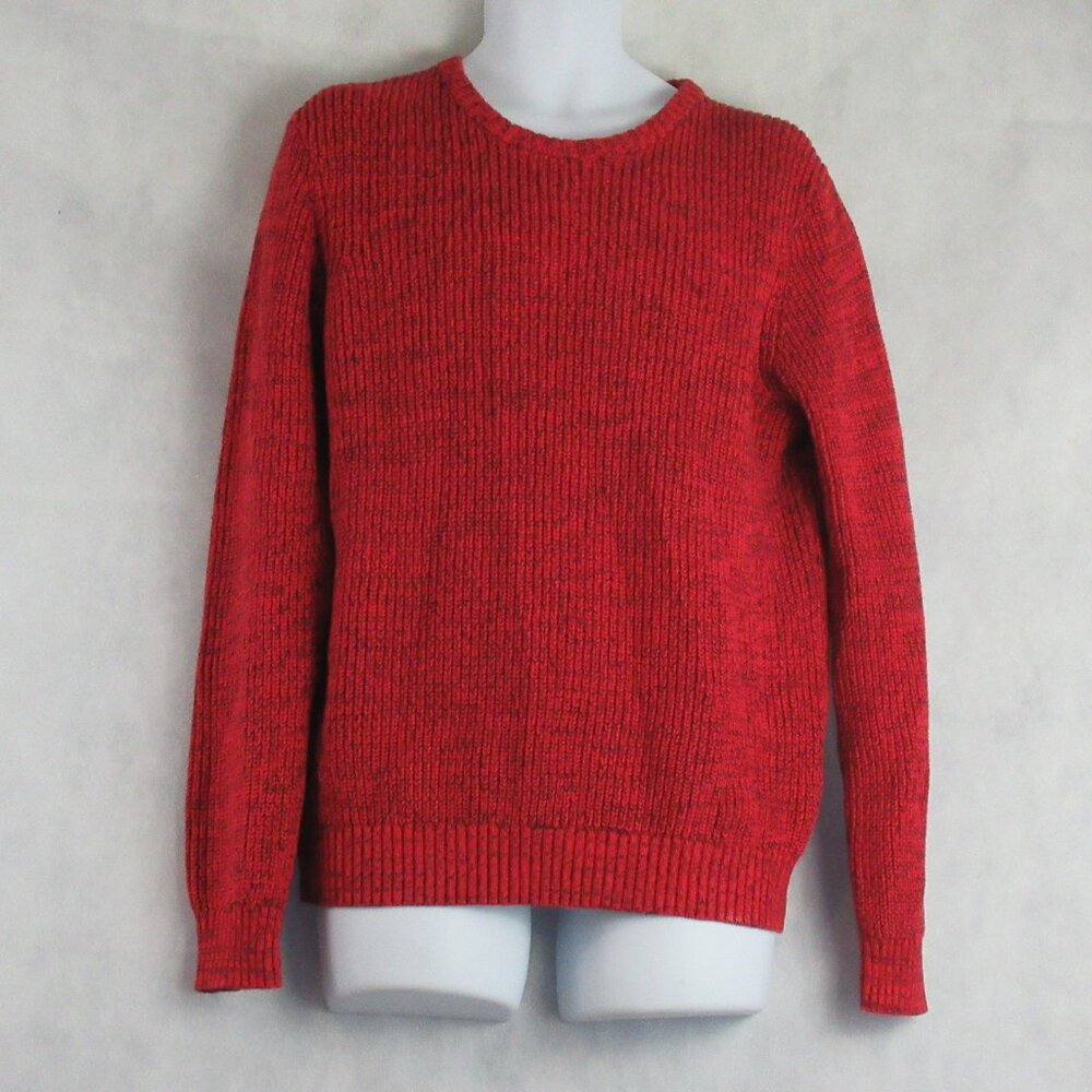INC Men's Page Crewneck Pullover Sweater, Red Goji Berries, Medium